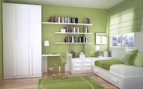 pokój dziecięcy pomalowany na zielono